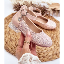 Pink Pardride Glitter Ballet Flats til børn lyserød 2