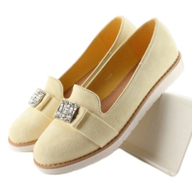 Pastel ruskind loafers T245 Gul 2