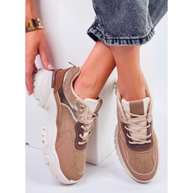 Bolms Khaki damesneakers beige 1
