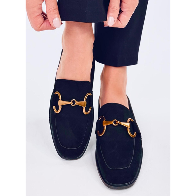 Linda Black dame loafers sort 1