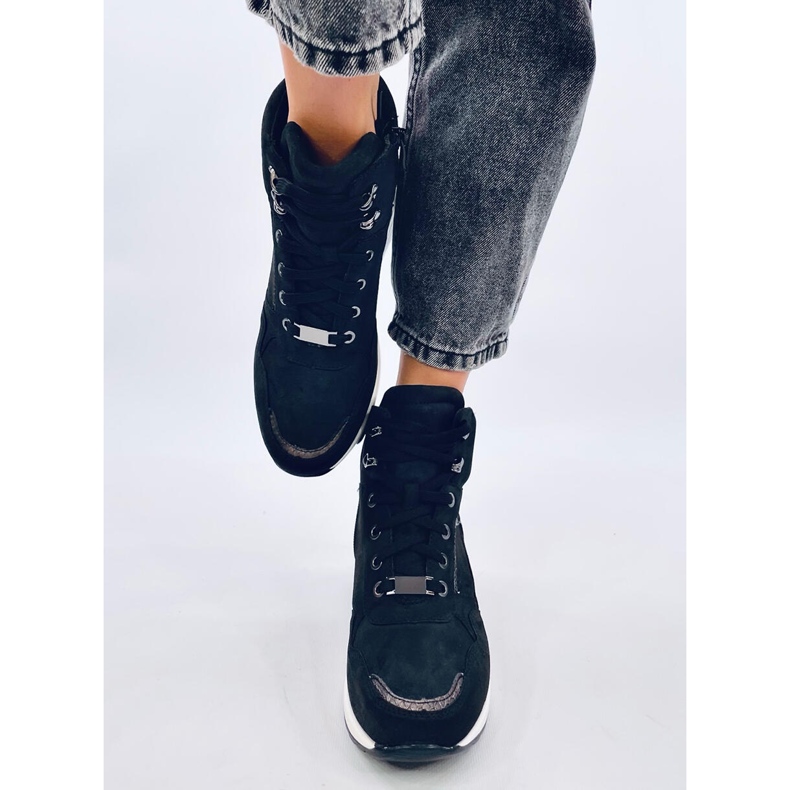 Outer Black wedge sneakers sort 1