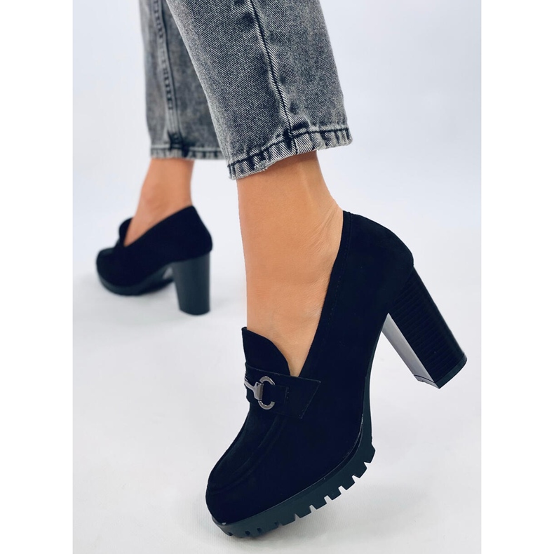 Desira sorte højhælede loafers 2