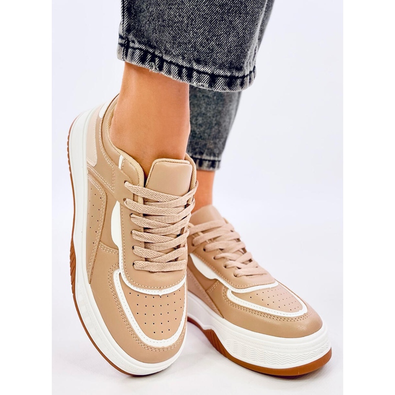 Moriau Camel damesneakers beige 1