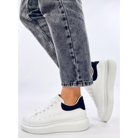 Parkss HVID/SORT platform sneakers med rhinestones 2