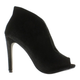 Velvet pumps støvler 8751 Sort 2