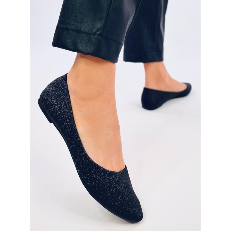Chiesa Black glitter ballet lejligheder sort 2