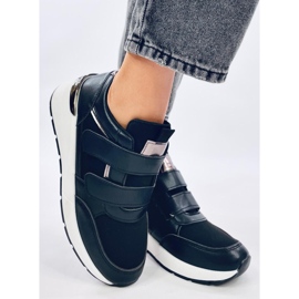 Moulton Black wedge sneakers med velcro sort 4
