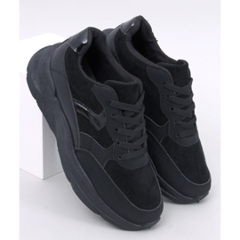 Clervie Black wedge sneakers sort 1