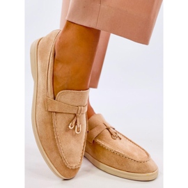 Robins Beige bløde ruskindsmokkasiner 2
