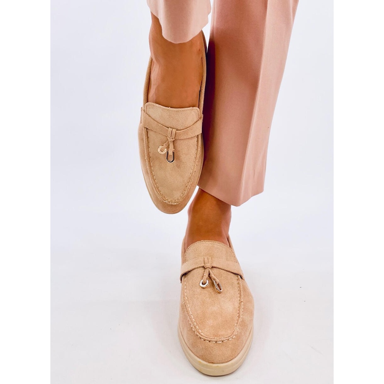 Robins Beige bløde ruskindsmokkasiner 1