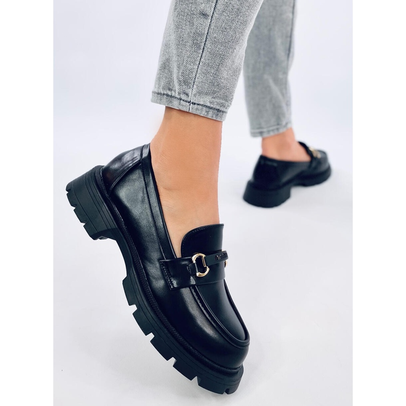 Emina Black platform loafers sort 2