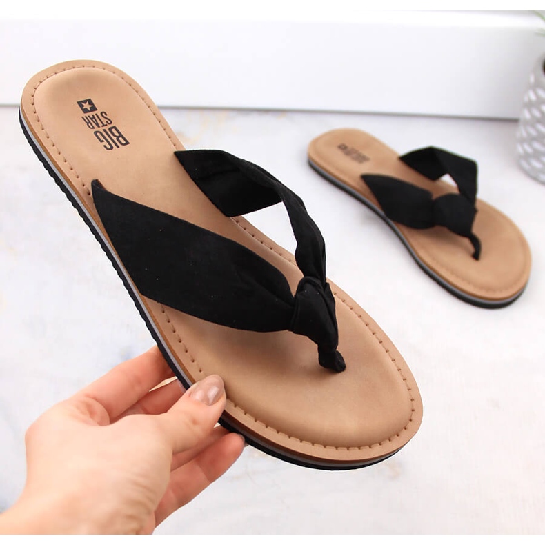 Sorte flip-flops til kvinder Big Star LL274625 1