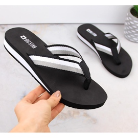 Kvinders sorte wedge flip-flops Big Star LL274781 1