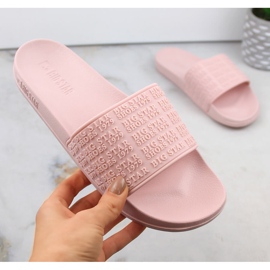 Kvinders pink strandswimmingpool flipflops Big Star LL274A151 lyserød 1