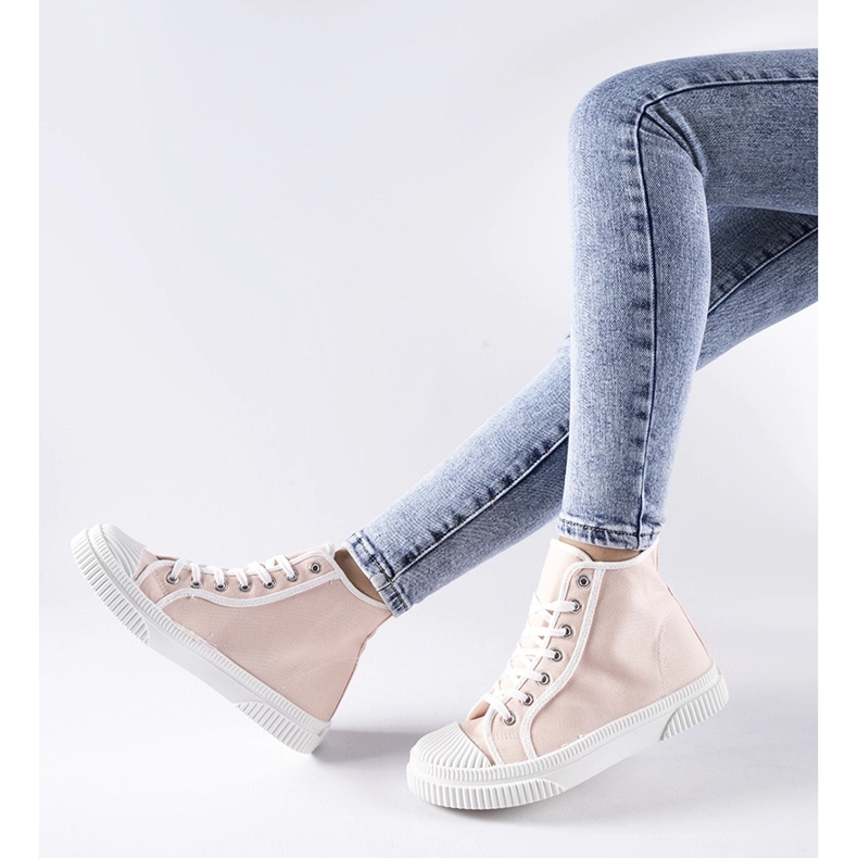Pink high-top sneakers fra Pozzuolo lyserød 1