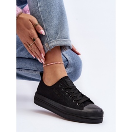 Sneakers i sort stof til kvinder Staneva 1