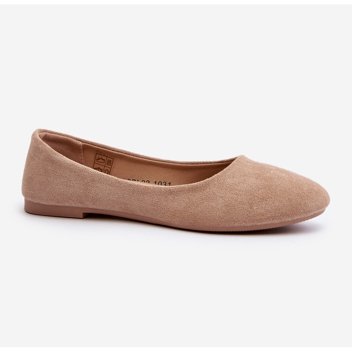 Dame beige ruskind ballerinaer Lasota 1