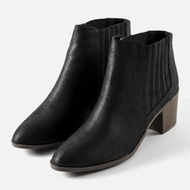Pyramide sorte slip-on ankelstøvler 1
