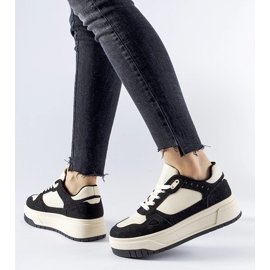 Sort og hvid Pomona platform sneakers 1