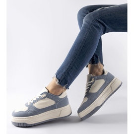 Blå og hvide Pomona platform sneakers 1