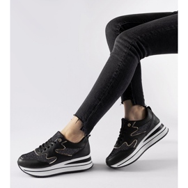 Sorte Inès platform sneakers 1