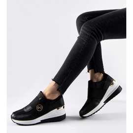 Sorte Salida slip-on wedge sneakers 1