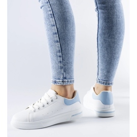 Hvide og blå Leland sneakers 1