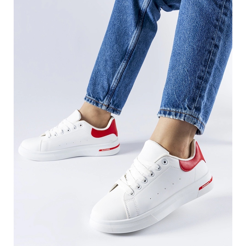 Hvide og røde Leland sneakers 2