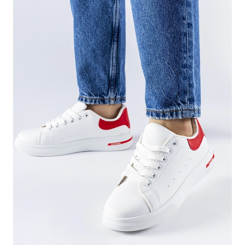 Hvide og røde Leland sneakers 1
