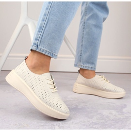 Damesko i gennembrudt læder, beige, Sergio Leone SP018 2