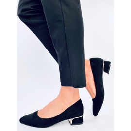 Marani Black lavhælede pumps sort 2