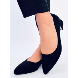 Marani Black lavhælede pumps sort 1