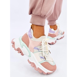 Farverige wedge sneakers fra Beals Pink lyserød 4