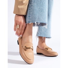 Moccasins Beige sko brun 1
