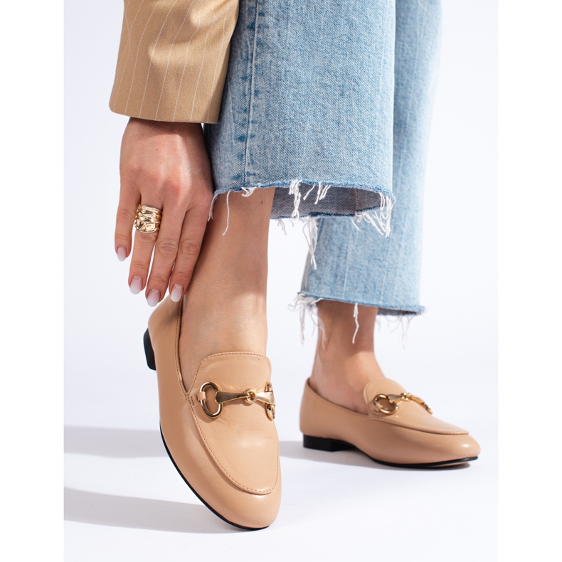 Moccasins Beige sko brun 1