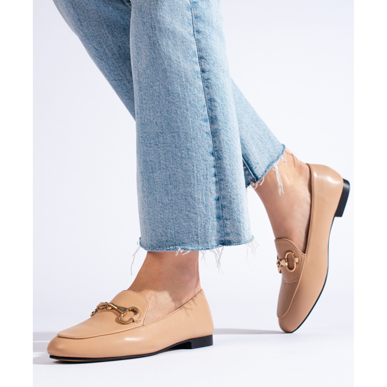 Moccasins Beige sko brun 2