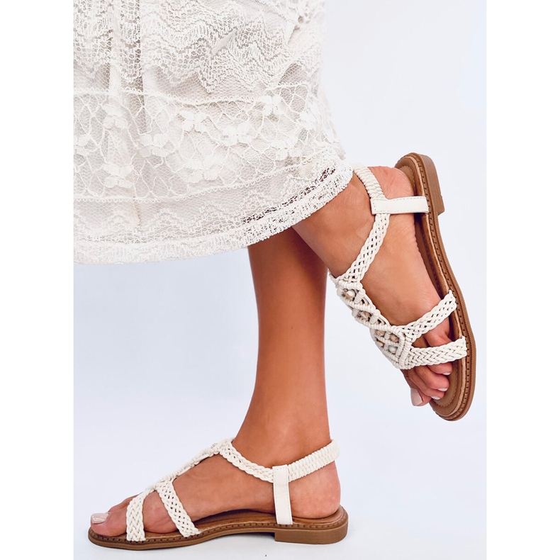 Ashes Beige boho string sandaler 2