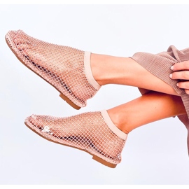 Peyton Pink mesh sandaler med rhinestones lyserød 3