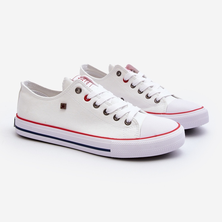 Big Star Low mænds hvide sneakers T174102 2