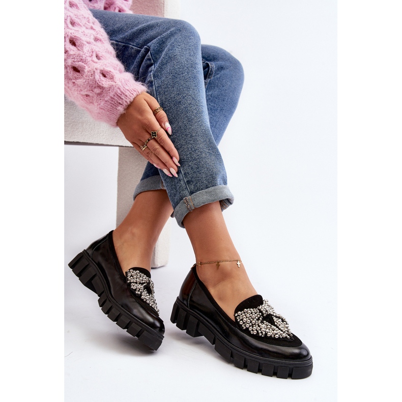 Dame patent mokkasiner Laura Messi 2785 Sort 1