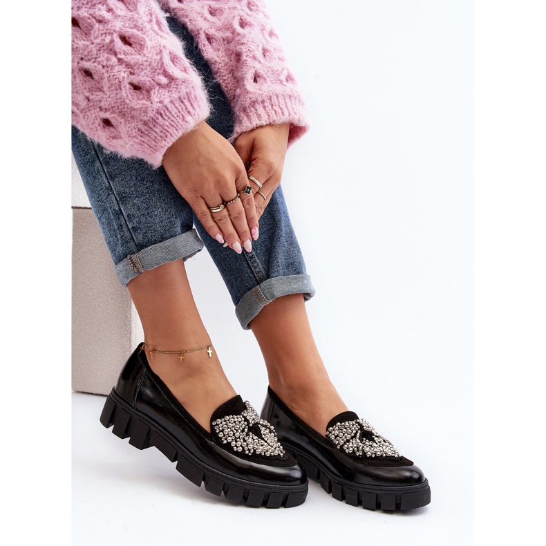 Dame patent mokkasiner Laura Messi 2785 Sort 2