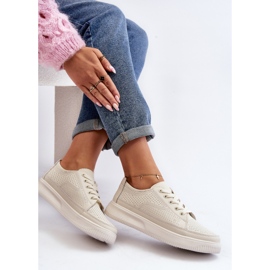 Sergio Leone Dame Læder Sportssko Sneakers Hvid Failla 1
