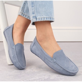 Blå eVento loafers til kvinder 6