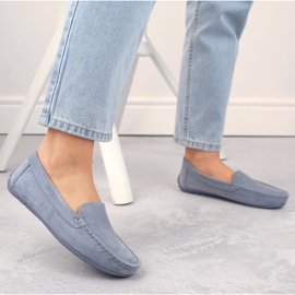 Blå eVento loafers til kvinder 7