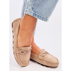 Saga Khaki loafers til kvinder beige 2