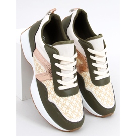 Akira grønne trænere beige 1