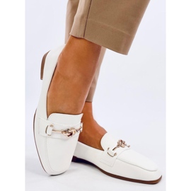 Tansy White dame loafers hvid 2