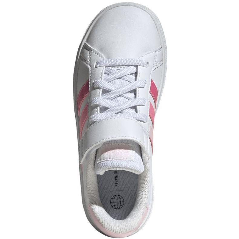 Adidas Grand Court Elastic Lace and Top Strap Jr IG4838 sko hvid 1
