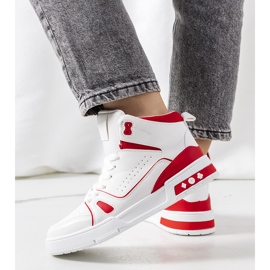 Grandis røde ankelsneakers hvid 1
