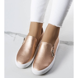 Denain guld øko-læder sneakers gylden 1